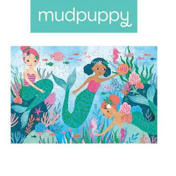 Mudpuppy, puzzle, z brokatem Syrenki, 100 el.