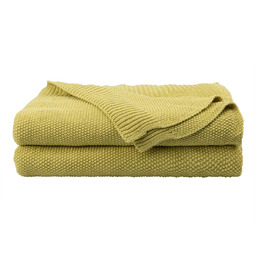 PiccoCasa 100% bawełniana dzianina, solidna, lekka dekoracyjna narzuta,