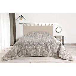 LINDER watowana narzuta z motywem liści roślinnych -