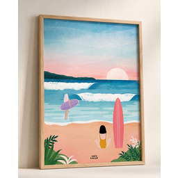 Pakamera Plakat Surferki na plaży
