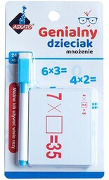 ASKATO Zabawka edukacyjna Genialny dzieciak Fiszki arytmetyczne Mnożenie
