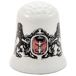 Naparstek ceramiczny Gdańsk herb oldbook