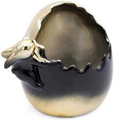 Figurka wielkanocna czarno-złota zajączek CW08-7