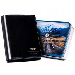 Portfel męski skórzany RFID stylowy duży przegródki Peterson