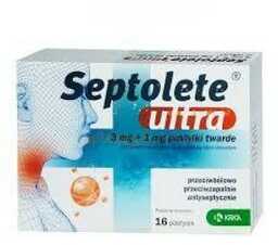 Septolete Ultra cytryna miód, 16 pastylek