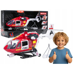 interaktywny HELIKOPTER STRAŻ POŻARNA zabawka dla dzieci światła
