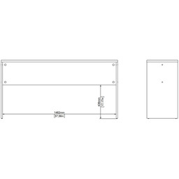 Biurko loftowe białe mat 150 cm Sign