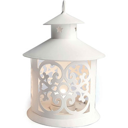 Excelsa Latarnia w kształcie pagody, metalowa, biała, metalowa,