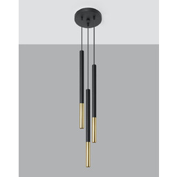 Sollux Lighting Lampa wisząca MOZAICA 3P SL.0893 czarno-złota