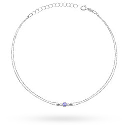 Bransoletka Tanzanit 0,15ct białe złoto pr. 585