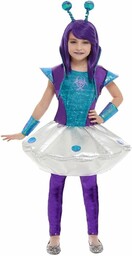 Alien Girl Costume, Silver (L)