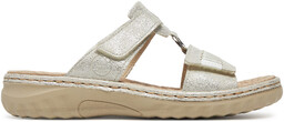 Klapki Rieker 60481-40 Srebrny