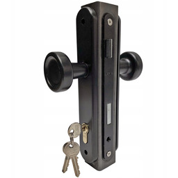 Zamek do furtki zestaw Standard gałka zamek wkładka