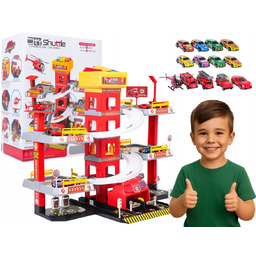 wielopoziomowy PARKING DLA AUTEK straż pożarna REMIZA helikopter