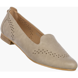 Baleriny Damskie Ekoskóra Buty Wsuwane Eleganckie Mokasyny Szare