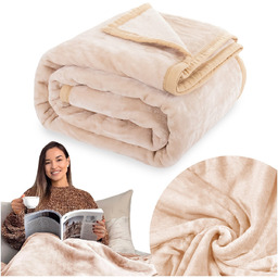 Koc 200 x 220 Akrylowy Jednolity Ciepły Yasemin