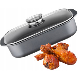 Brytfanna Aluminiowa Ambition Z Powłoką Dozownik Gęsiarka Indukcja