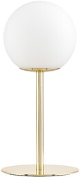 LAMPA STOŁOWA BIURKOWA NOWOCZESNA ZŁOTO KLASYCZNE BIAŁA KULA