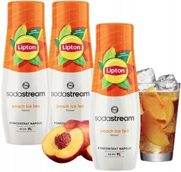 Zestaw Syrop SodaStream Lipton Ice Tea Peach 3x440