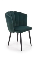 Krzesło k386 ciemna zieleń (tkanina velvet) halmar