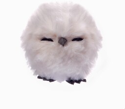 Urocza kula sowa (Ø7 cm) wisząca dekoracja bożonarodzeniowa,