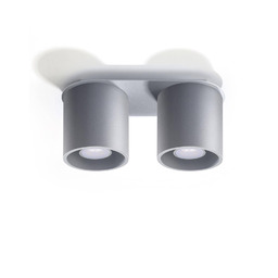 Sollux Lighting Lampa sufitowa ORBIS 2 SL.0055 szara