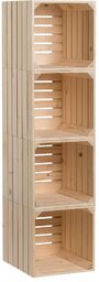 ČistéDřevo Regał ze skrzynkami 120 30 35 cm