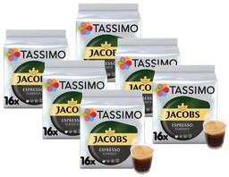 ZESTAW - Kapsułki Tassimo Jacobs Espresso Classico 6x16