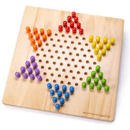 Drewniana gra Chińskie warcaby 34001 Bigjigs, gra planszowa