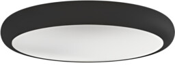 PLAFON Piatto Nero z akrylowym, białym kloszem, czarna