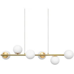 Polux Kulista lampa wisząca Bianca biała złota 341686
