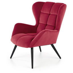 Fotel wypoczynkowy tapicerowany bordowy Tyrion