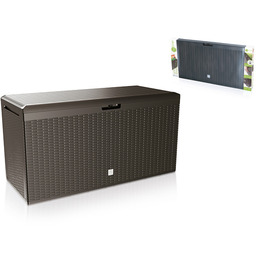 Skrzynia Ogrodowa Boxe Ratan Plus 2w1 Ciemny brąz