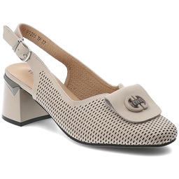 Vinceza Czółenka damskie, cholewka ze skóry naturalnej licowej