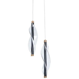 Polux Lampa wisząca brokatowa VALENTINA 339621 2xLED 14W
