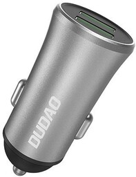 Dudao 3,4A inteligentna ładowarka samochodowa 2x USB srebrny