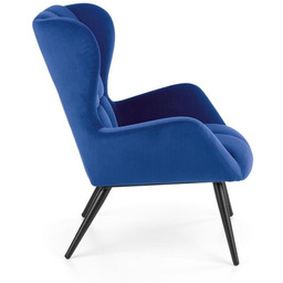 Fotel wypoczynkowy tapicerowany granatowy Tyrion