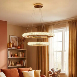 Polux Pierścieniowa lampa wisząca CELESTIA złota 338297 2xLED