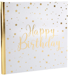 Księga gości biała Happy Birthday