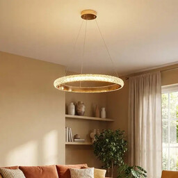 Polux Lampa wisząca glamour CELESTIA złota 338358 LED
