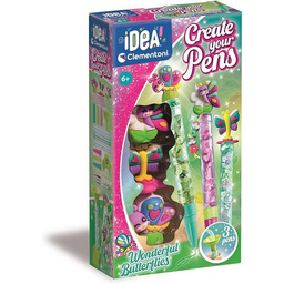 Clementoni Pomysł - Stwórz własne długopisy: Cudowne motyle,