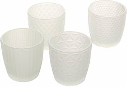 Świeczniki Altare 4szt. milk glass, 7 x 7