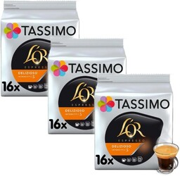 ZESTAW - Kapsułki Tassimo L''OR Espresso Delizioso 3x16