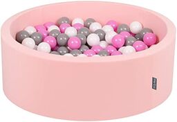 KiddyMoon Suchy Basen 90X30cm/200 Piłek  7Cm, Okrągły