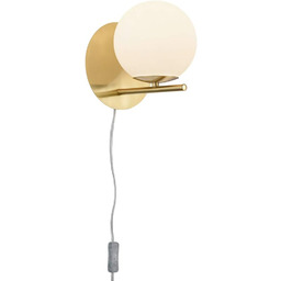 Trio Leuchten Lampa ścienna Pure 202000108, metal mosiądz