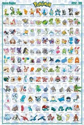 Pokemon - Hoenn Pokemon angielski - plakat