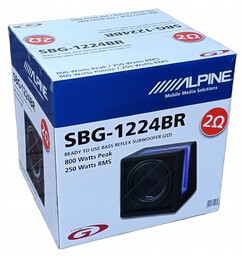 Alpine SBG-1224BR subwoofer w skrzyni 250W Rms 2ohm