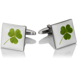 Spinki do mankietów Koniczynka na szczęście X2 BOCS003