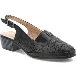 Vinceza Czarne Sandały Wygodne Obuwie Damskie Na Obcasie