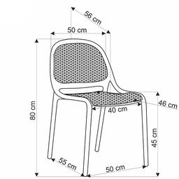 Krzesło ogrodowe plastikowe khaki K532